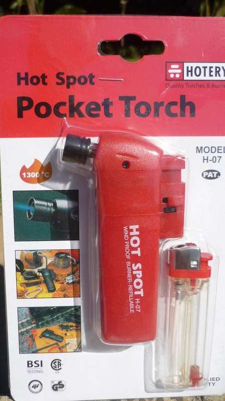 GAS - POCKET TORCH - CRAFTS -   ELECTRONICS - DIY - SOLDERING - BRAZING - USES LIGHTER