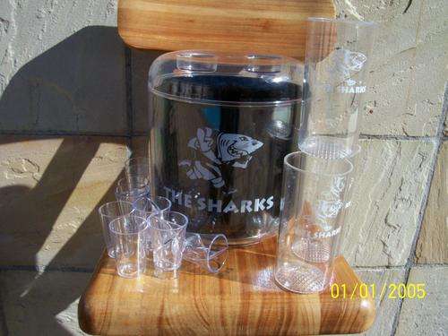 CURRIE CUP - SUPER 15 TEAMS - RUGBY -GIFT - ICE BUCKET WITH EXTRAS - SHARKS
