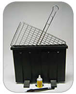 BRAAI - GRID CLEANER - used to clean the braai / barbeque Grid - WITH FREE LIQUID , SPONGE AND LONG