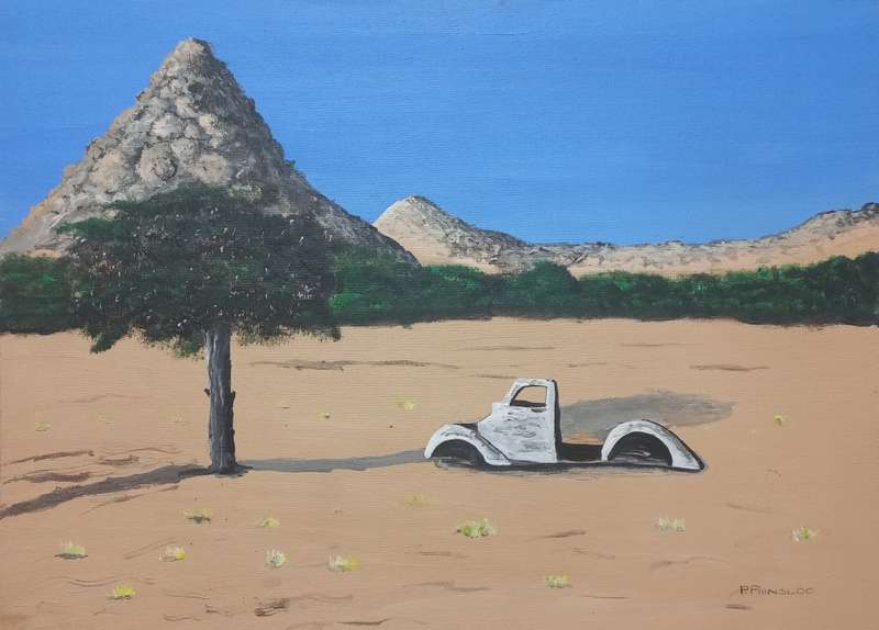 Painting of Abandoned vehicle