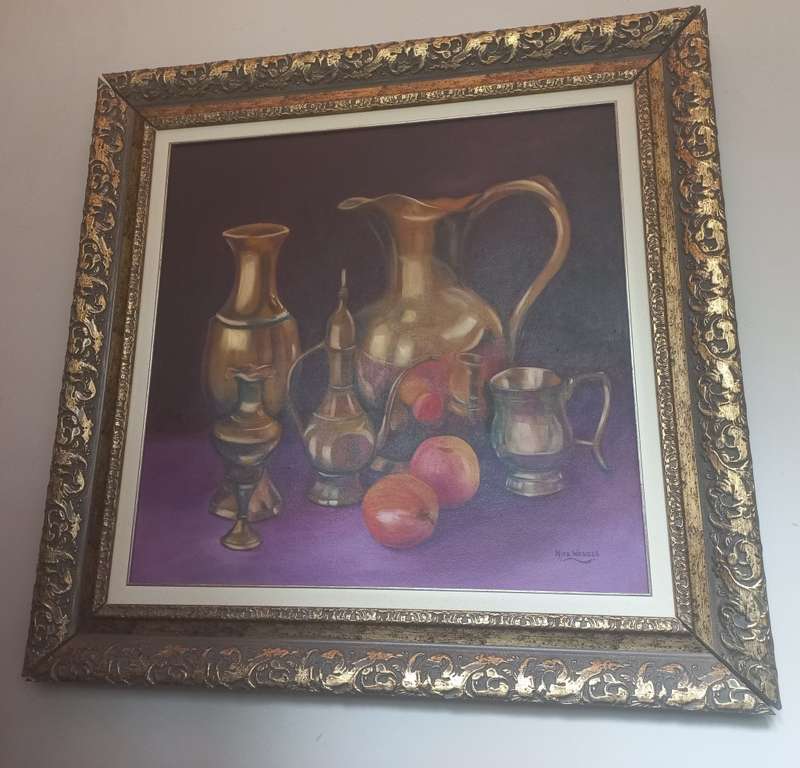Original Oil painting named Copper Reflection