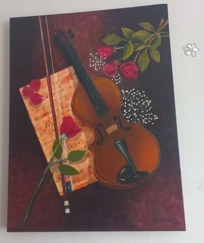 Original Painting of a Violin