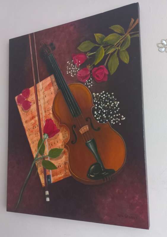 Original Painting of a Violin