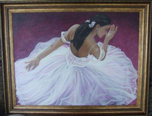 Original Oil painting of a Ballerina