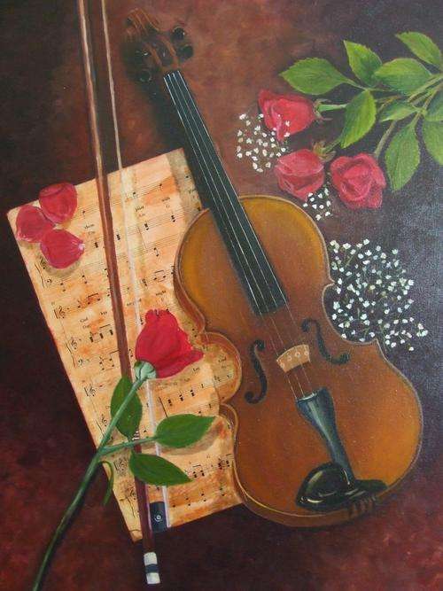 Original Painting of a Violin