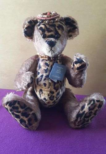 Handcrafted mohair collectorÂs bear with glass eyes