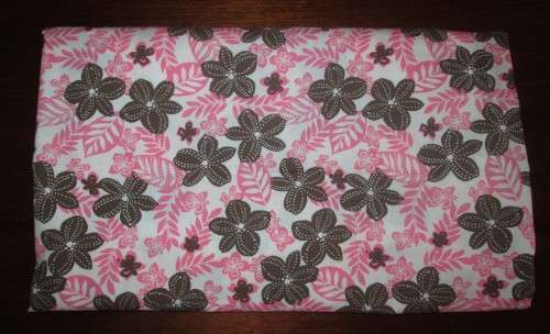 Pink and brown cotton fabric, large piece