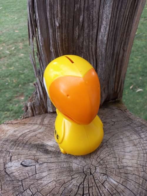 Vintage NBS Bank cockatoo coin bank piggy bank savings bank