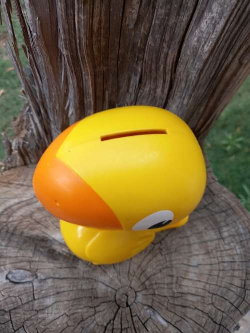 Vintage NBS Bank cockatoo coin bank piggy bank savings bank
