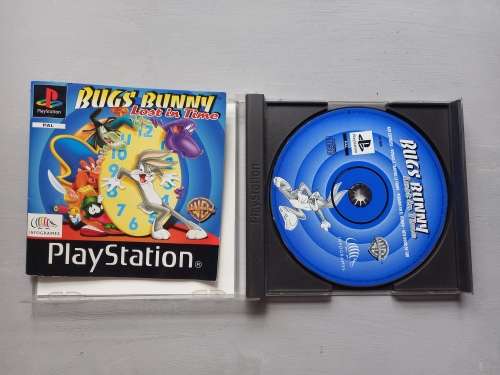Bugs Bunny Lost in time playstation Ps1 game with manual