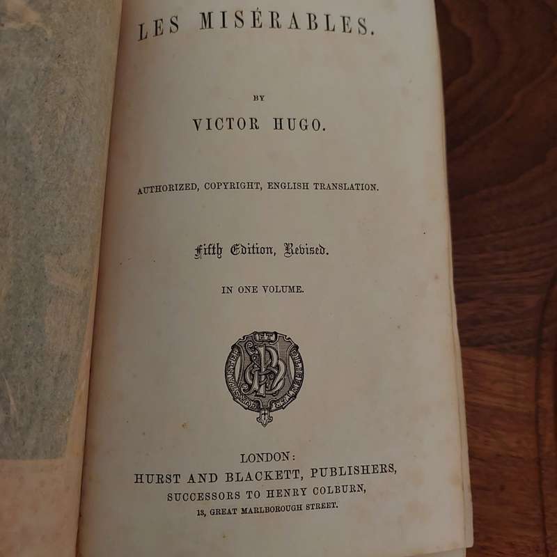 Les miserables 5th edition English translation all in one volume1