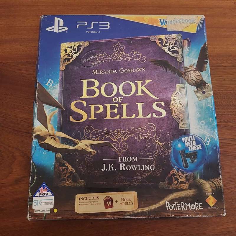 Playstation 3 book of Spells Wonderbook in box Harry Potter
