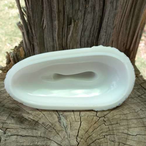 Vintage Milk glass Acorn squirrel dish