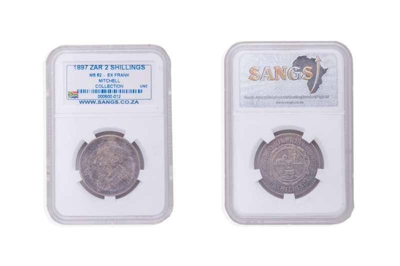 ****1897 Silver Two Shillings SANGS graded MS 62 (Frank Mitchell Collection)**** A GREAT FIND!