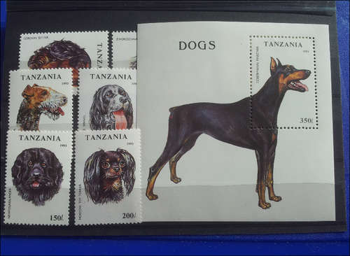 ***TANZANIA SELECTION OF DOGS UNMOUNTED MINT***