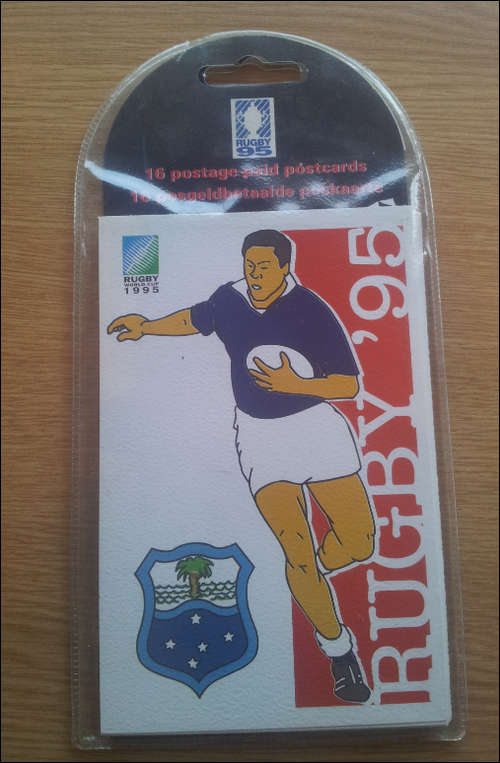 ***1995 RUGBY WORLD CUP FULL SET OF POSTCARDS IN ORIGINAL PACKAGING BY POST OFFICE***