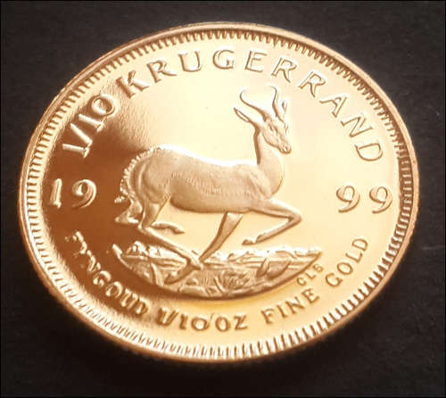 ***REDUCED - MUST GO! RARELY OFFERED- 1999 PROOF 1/10TH KRUGER RAND ENCAPTULATED***