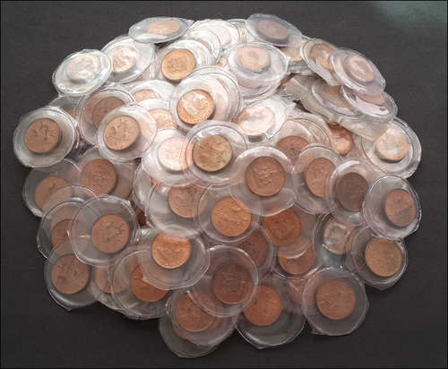 ***130XSTILL SEALED SOUTH AFRICAN 1/2c DATES VARY FROM 1971-1980'S *** BID PER COIN TO TAKE THE LOT!
