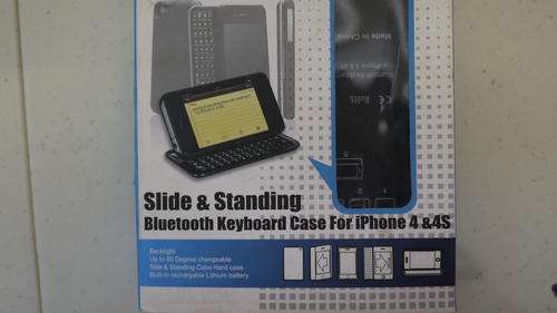 iPHONE 4/4s BLUETOOTH KEYBOARD CASE SLIDER (WHITE)