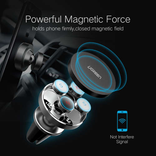 Magnetic  Mobile Phone Air Vent  Mount Holder for iPhone/Samsung Smartphone (Grey)