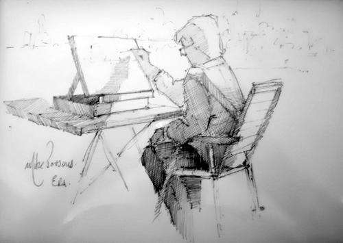 Original Mike Parsons Pen Sketch Titled-Era