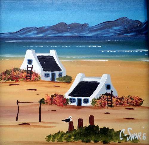 Stunning painting of a coastal scene by artist C Shore