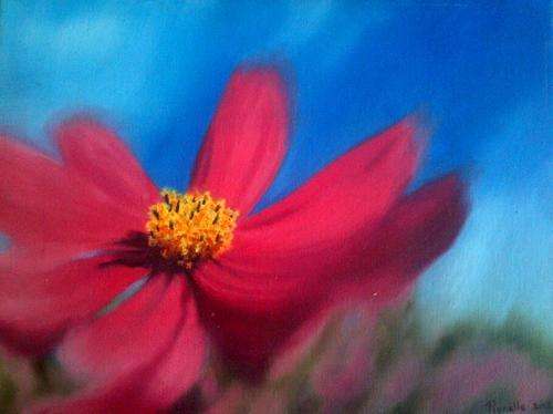 Beautiful acrylic painting of a Flower by artist Ronelle Lourens