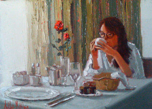 Original De Wet Matthee painting titled  Investment art (worth R4500)