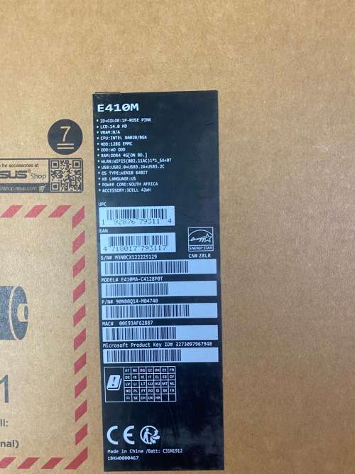 Asus E410m Laptop (NO RESERVE)