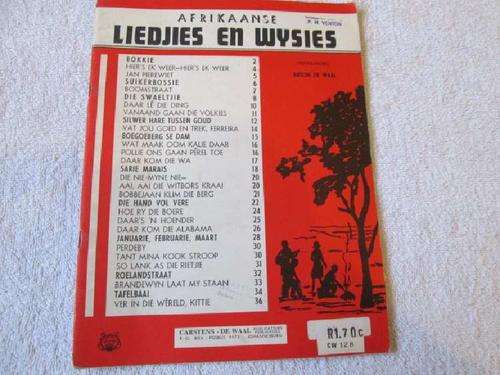 Afrikaanse Liedtjies en Wysies - Carstens - De Waal Publications