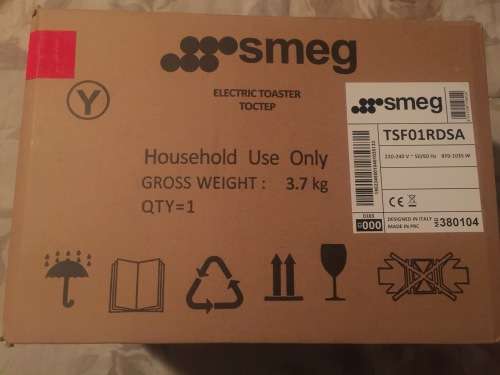 Smeg Fiery Red Retro 2 Slice Toaste