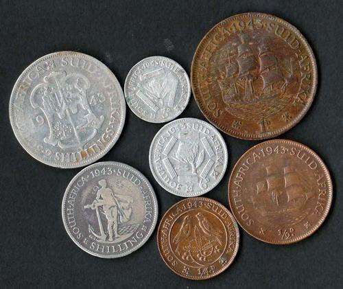 1943 Union of SA (A Collection of Coins) "Very Scarce"