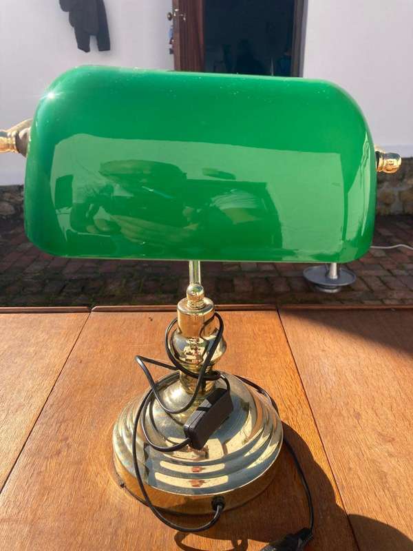 Vintage bankers desk lamp