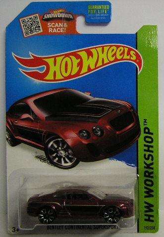 Hotwheels Hot Wheels Diecast Model Car 2015 192 / 250 Bentley Continental Supersports 1/64 scale new