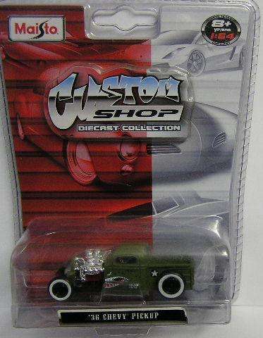 Maisto Diecast Model Car Custom Shop Chevy Chevrolet PIckup 1936 1/64 scale new in pack