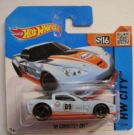 Hotwheels Hot Wheels Diecast Model Car 2015 12 / 250 Chevy Chevrolet Corvette ZR1 ZR 1 2009 "Gulf"
