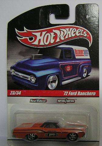 Hotwheels Hot Wheels Diecast Model Car Real Riders Series Ford Ranchero 1972 1/64 scale new in pack