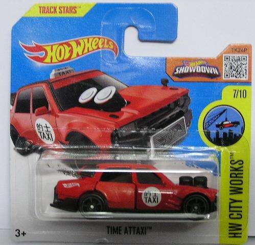 Hotwheels Hot Wheels Diecast Model Car 2016 172 / 250 Time Attaxi Taxi 1/64 scale new in pack