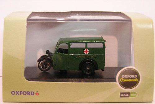 Oxford Diecast Model Car TV007 Tricycle Van Ambulance 1/76 OO railway scale new in pack