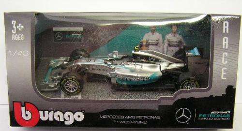 Burago Diecast Model Car Mercedes Benz AMG Petronas W05 Hybrid Racing F1 F 1 Hamilton 1/43 scale new