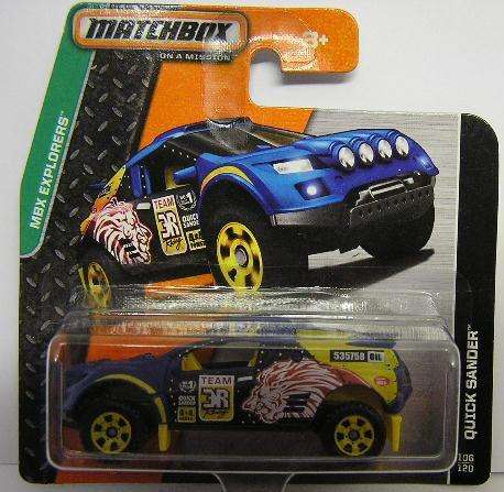 Matchbox Diecast Model Car 2015 106 / 120 Quick Sander "Team 3R" Offroad 1/64 scale new in pack