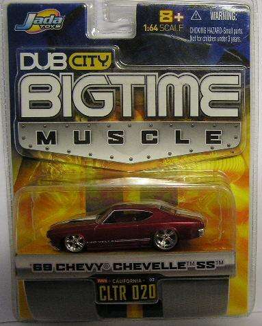 JADA Dub City Diecast Model Car Bigtime Muscle Chevy Chevrolet Chevelle SS 1969 1/64 scale new in pa