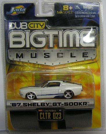 JADA Dub City Diecast Model Car Bigtime Muscle Ford Mustang Shelby GT 500 KR 1967 1/64 scale new