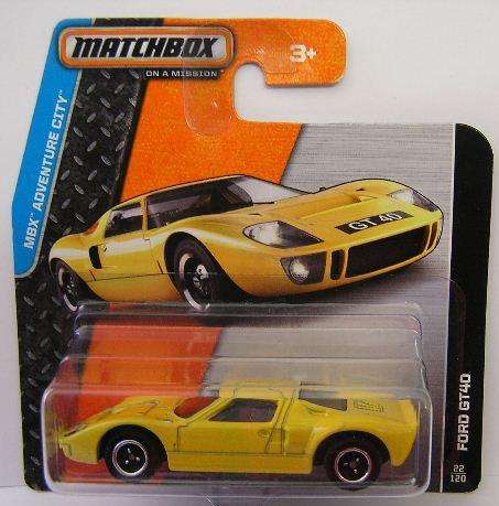 Matchbox Diecast Model Car 2015 22 / 120 Ford GT 40 GT40 1/64 scale new in pack