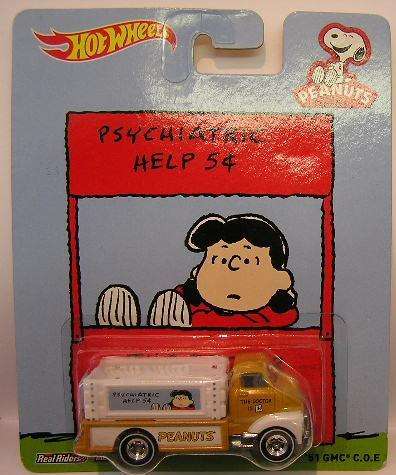 Hotwheels Hot Wheels Diecast Model Car Peanuts Comic Series GMC COE Truck new in pack