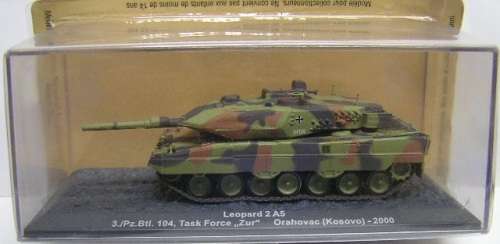 Diecast Military Model Tank Collection Leopard 2 A5 Panzer Batallion Kosovo 2000 Military 1/72 OO