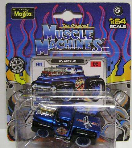 Maisto Muscle Machines Diecast Model Car Ford F 100 F 100 Pickup 1956 "Custom Signs" 1/64 scale new