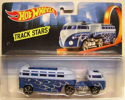 Hotwheels Hot Wheels Diecast Model Car VW Volkswagen Hauler Cab & Trailer Track Stars new in pack