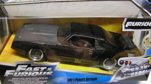 JADA Diecast Model Car Movie Film TV Fast & Furious 7 Plymouth Barracuda Letty 1/24 scale new in pac