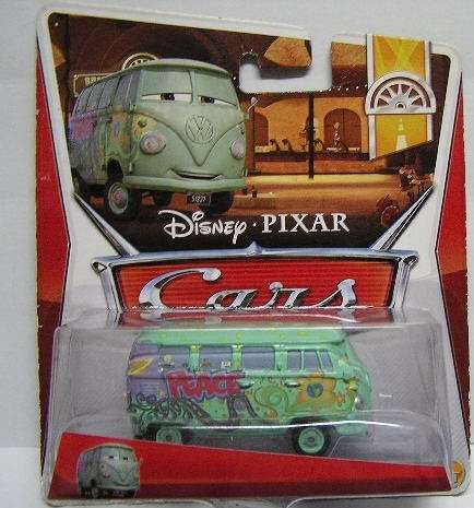 Disney Pixar Diecast Model Car Cars Movie Film Wheelwell Motel Series Fillmore VW Kombi 1/55 scale